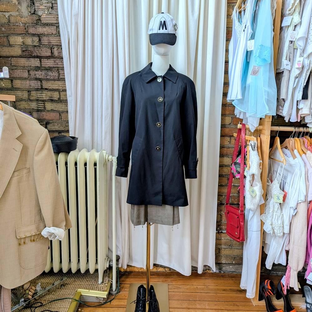 St. John Black Trench Coat